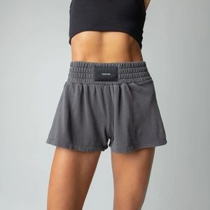 Talentless Women’s Fleece Boxing Shorts in Steel Grey size Small